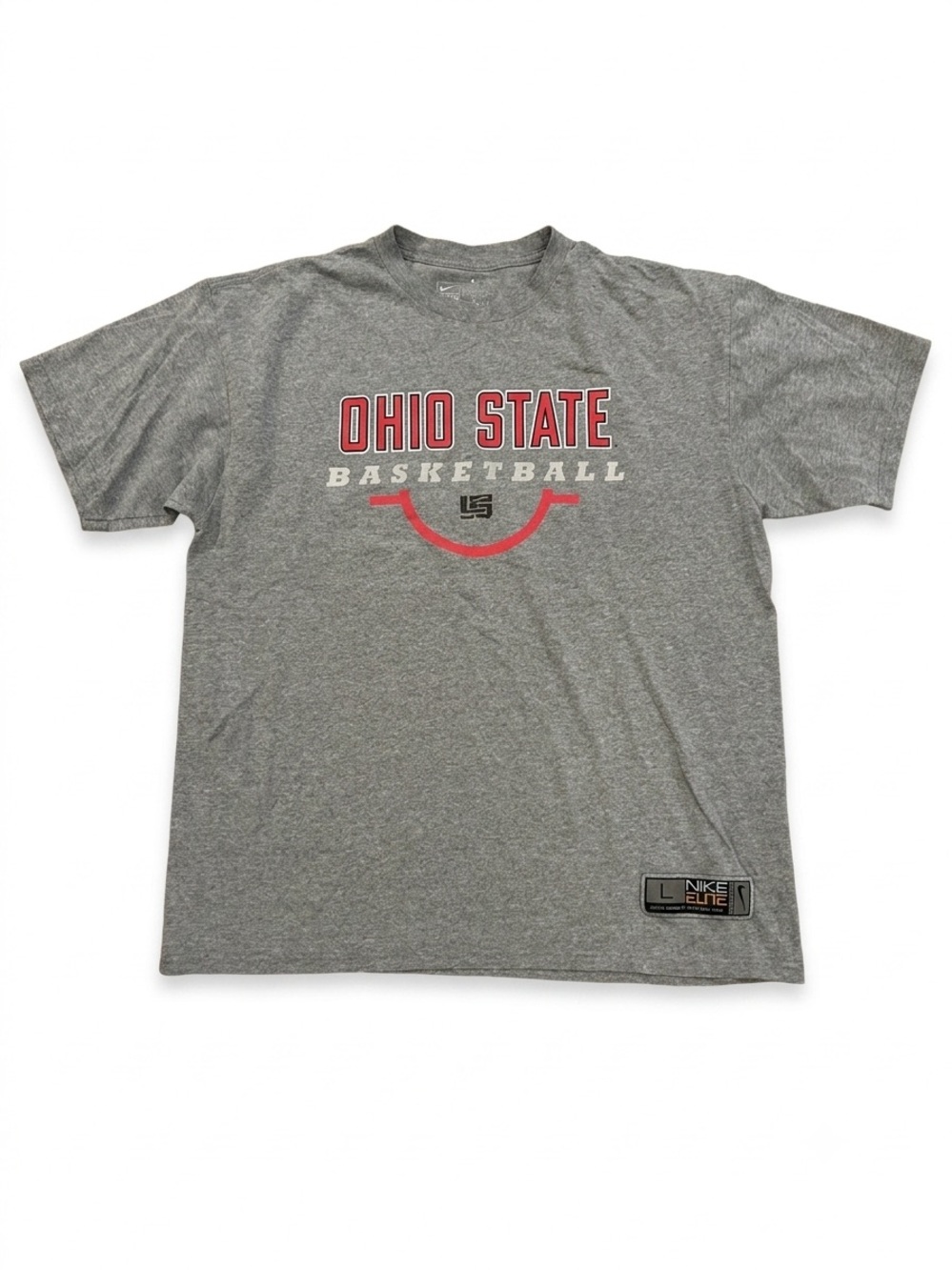Nike Ohio State Basketball T-Shirt Mens Large Gray LeBron James Elite Series